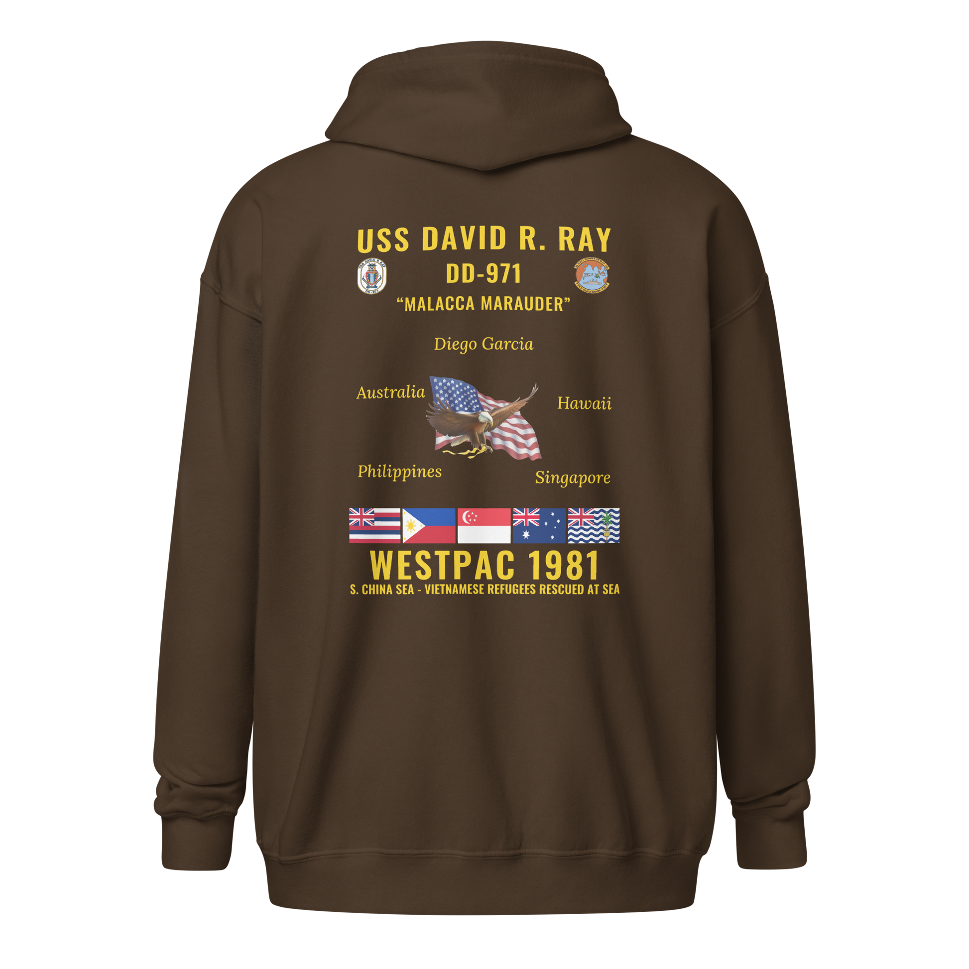 USS David R. Ray (DD-971) 1981 Cruise Zip Hoodie