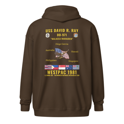 USS David R. Ray (DD-971) 1981 Cruise Zip Hoodie