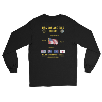 USS Los Angeles (SSN-688) 1982-83 WestPac/Indian Ocean Long Sleeve Cruise Shirt