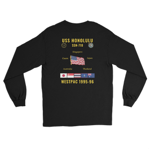 USS Honolulu (SSN-718) 1995-96 WestPac Long Sleeve Cruise Shirt