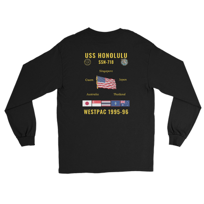 USS Honolulu (SSN-718) 1995-96 WestPac Long Sleeve Cruise Shirt
