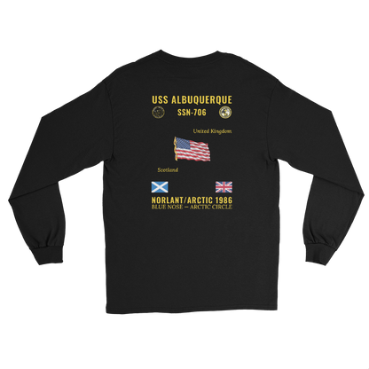 USS Albuquerque (SSN-706) 1986 NORLANT/Arctic Long Sleeve Cruise Shirt
