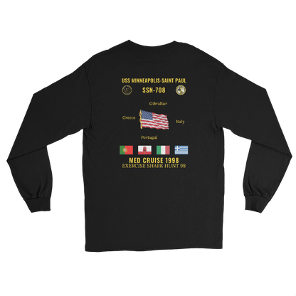 USS Minneapolis-Saint Paul (SSN-708) 1998 Med Long Sleeve Cruise Shirt