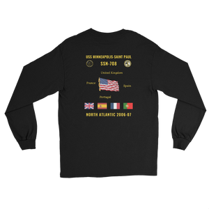 USS Minneapolis-Saint Paul (SSN-708) 2006-07 North Atlantic Long Sleeve Cruise Shirt