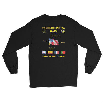 USS Minneapolis-Saint Paul (SSN-708) 2006-07 North Atlantic Long Sleeve Cruise Shirt