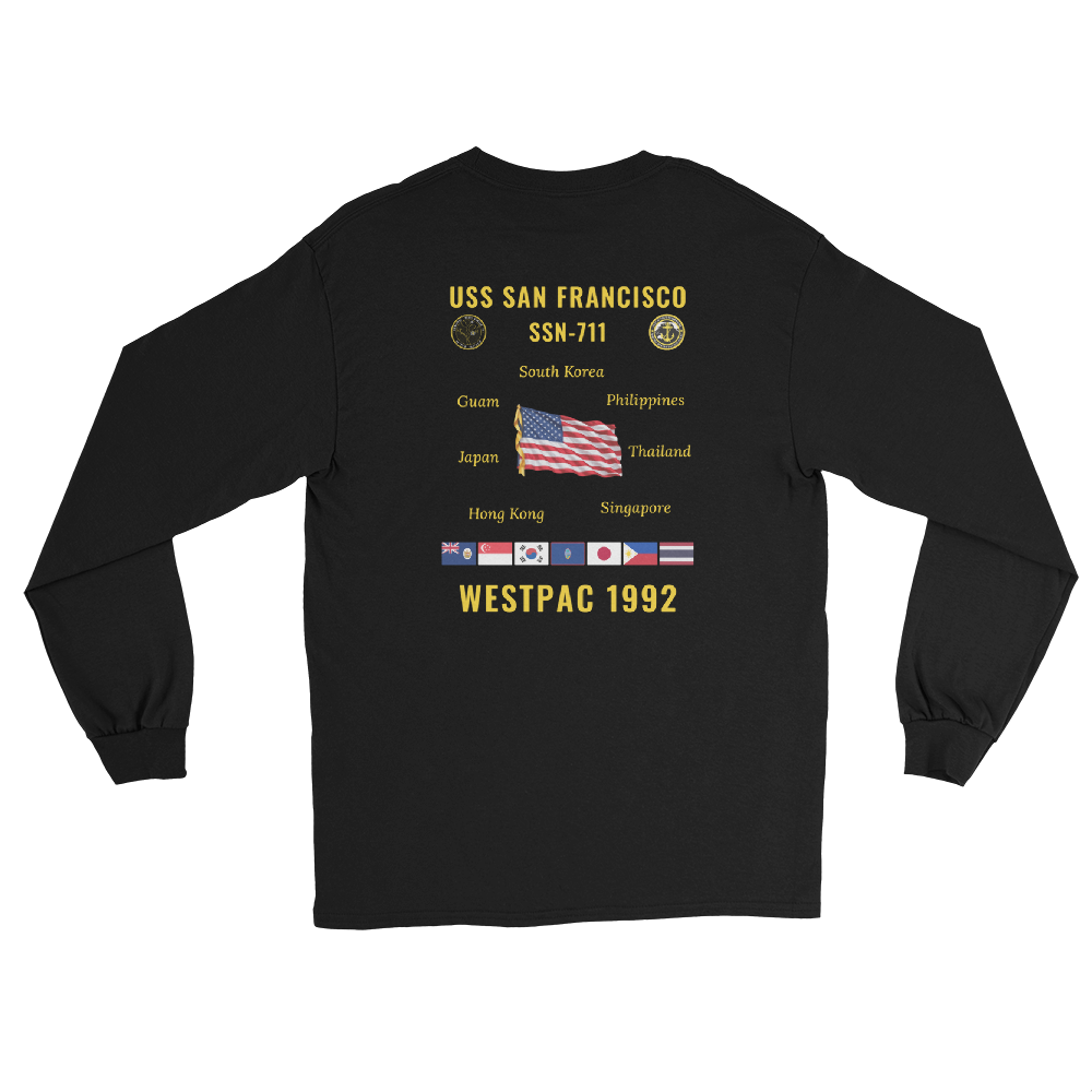 USS San Francisco (SSN-711) 1992 WestPac Long Sleeve Cruise Shirt