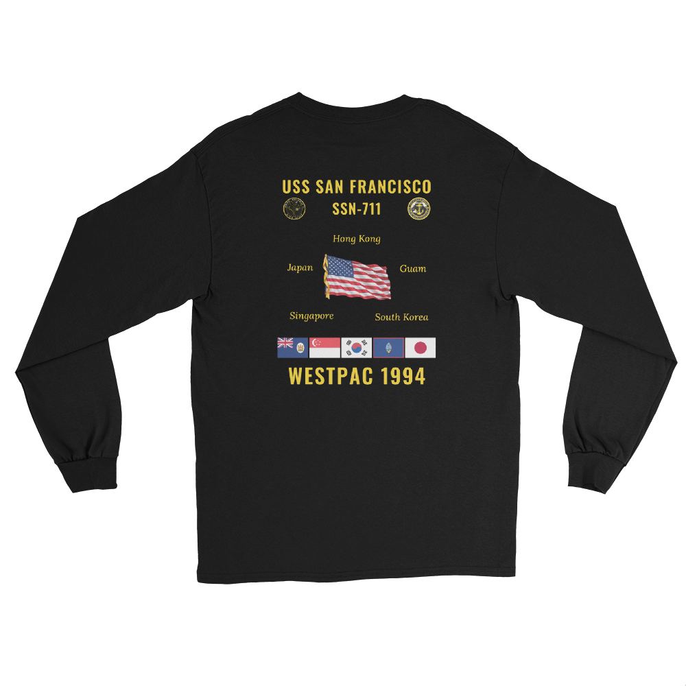 USS San Francisco (SSN-711) 1994 WestPac Long Sleeve Cruise Shirt