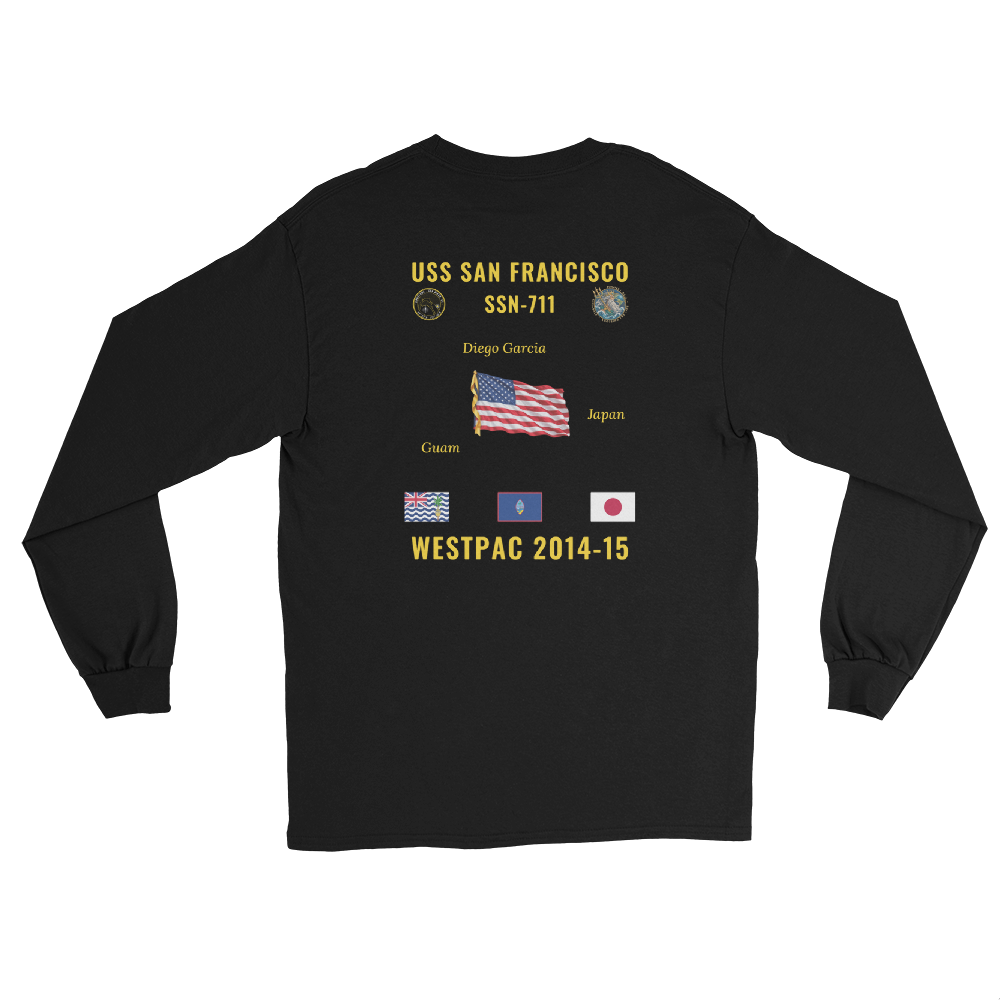 USS San Francisco (SSN-711) 2014-15 WestPac Long Sleeve Cruise Shirt