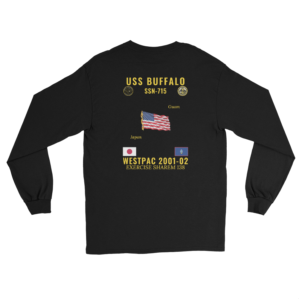 USS Buffalo (SSN-715) 2001-02 WestPac Long Sleeve Cruise Shirt