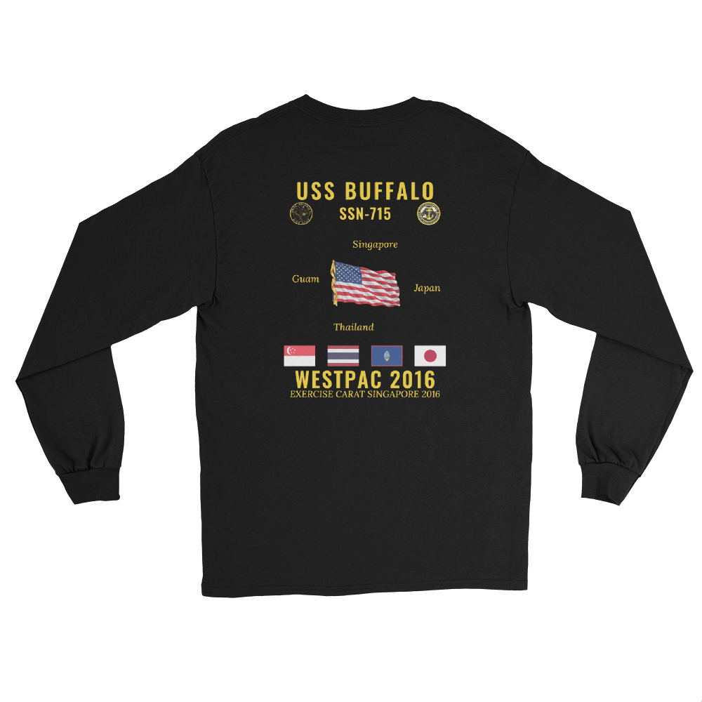 USS Buffalo (SSN-715) 2016 WestPac Long Sleeve Cruise Shirt