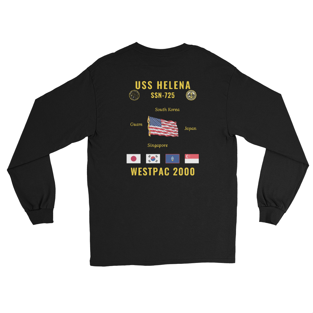 USS Helena (SSN-725) 2000 WestPac Long Sleeve Cruise Shirt