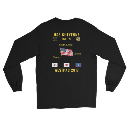 USS Cheyenne (SSN-773) 2017 WestPac Long Sleeve Cruise Shirt