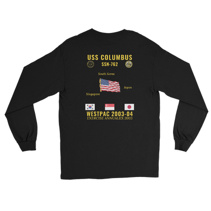 USS Columbus (SSN-762) 2003-04 WestPac Long Sleeve Cruise Shirt