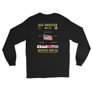 USS Houston (SSN-713) 1992-93 WestPac Long Sleeve Cruise Shirt
