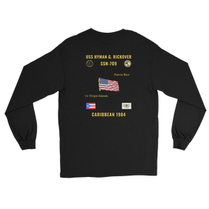 USS Hyman G. Rickover (SSN-709) 1984 Caribbean Long Sleeve Cruise Shirt
