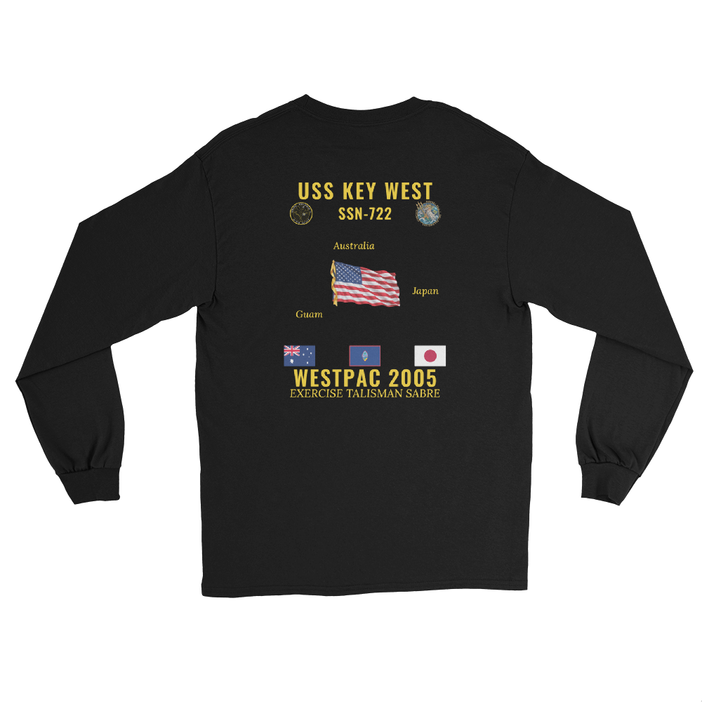 USS Key West (SSN-722) 2005 WestPac Long Sleeve Cruise Shirt