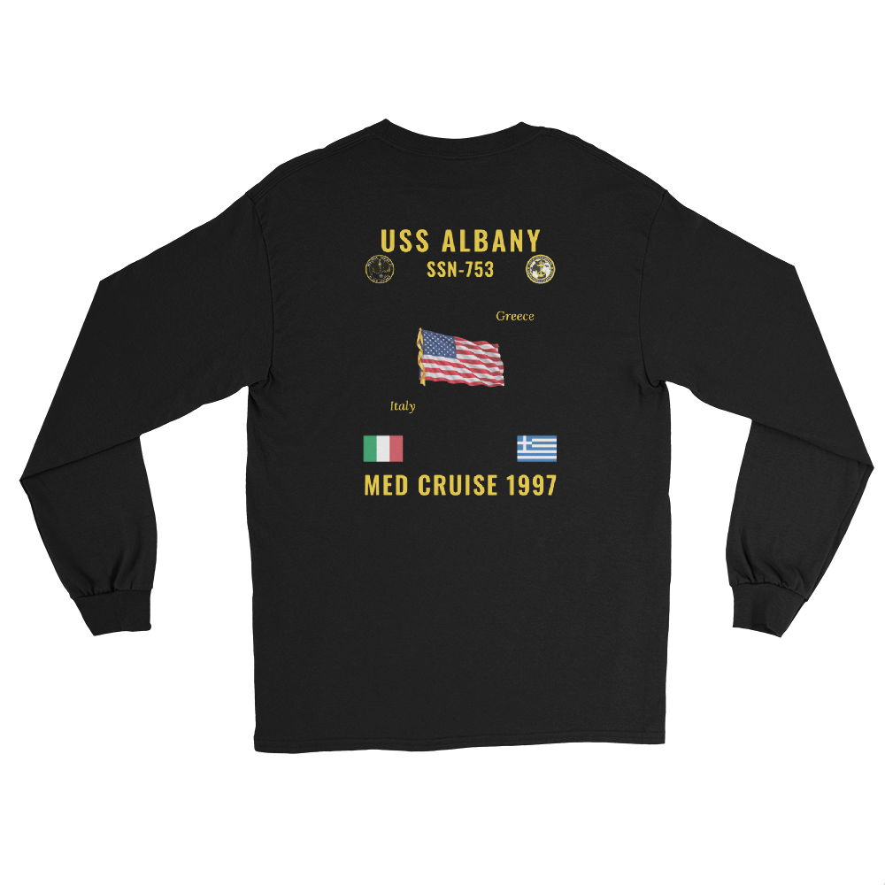 USS Albany (SSN-753) 1997 Med Long Sleeve Cruise Shirt