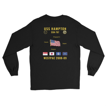 USS Hampton (SSN-767) 2008-09 WestPac Long Sleeve Cruise Shirt