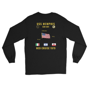 USS Memphis (SSN-691) 1979 Med Long Sleeve Cruise Shirt