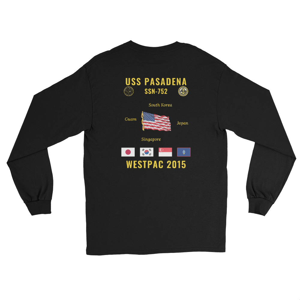 USS Pasadena (SSN-752) 2015 WestPac Long Sleeve Cruise Shirt
