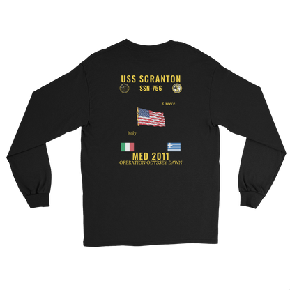 USS Scranton (SSN-756) 2011 Med Long Sleeve Cruise Shirt