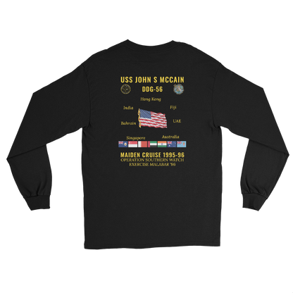 USS John S McCain (DDG-56) 1995-96 Maiden Long Sleeve Cruise Shirt