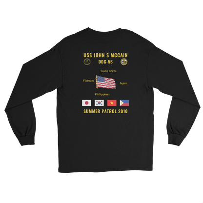 USS John S McCain (DDG-56) 2010 Summer Patrol Long Sleeve Cruise Shirt