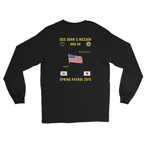 USS John S McCain (DDG-56) 2015 Spring Patrol Long Sleeve Cruise Shirt