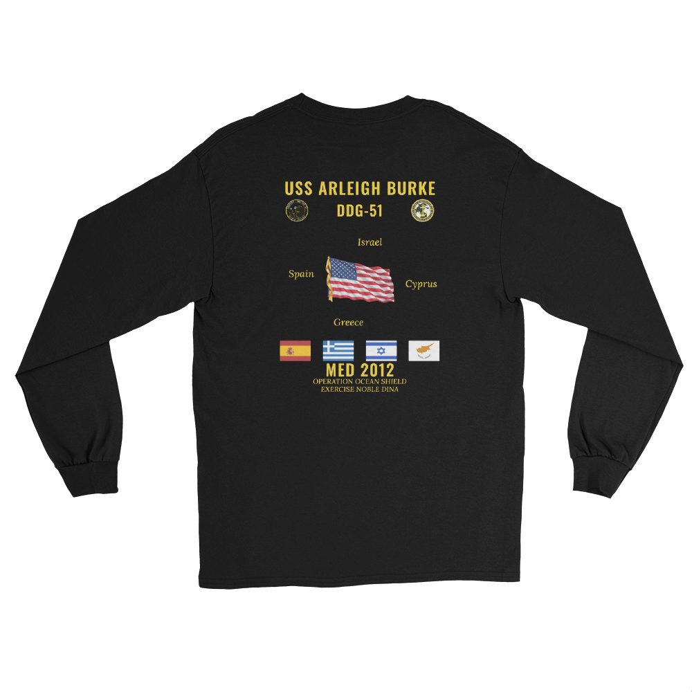 USS Arleigh Burke (DDG-51) 2012 Med Long Sleeve Cruise Shirt