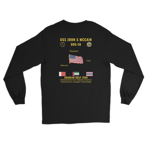 USS John S McCain (DDG-56) 1998 Arabian Gulf Long Sleeve Cruise Shirt