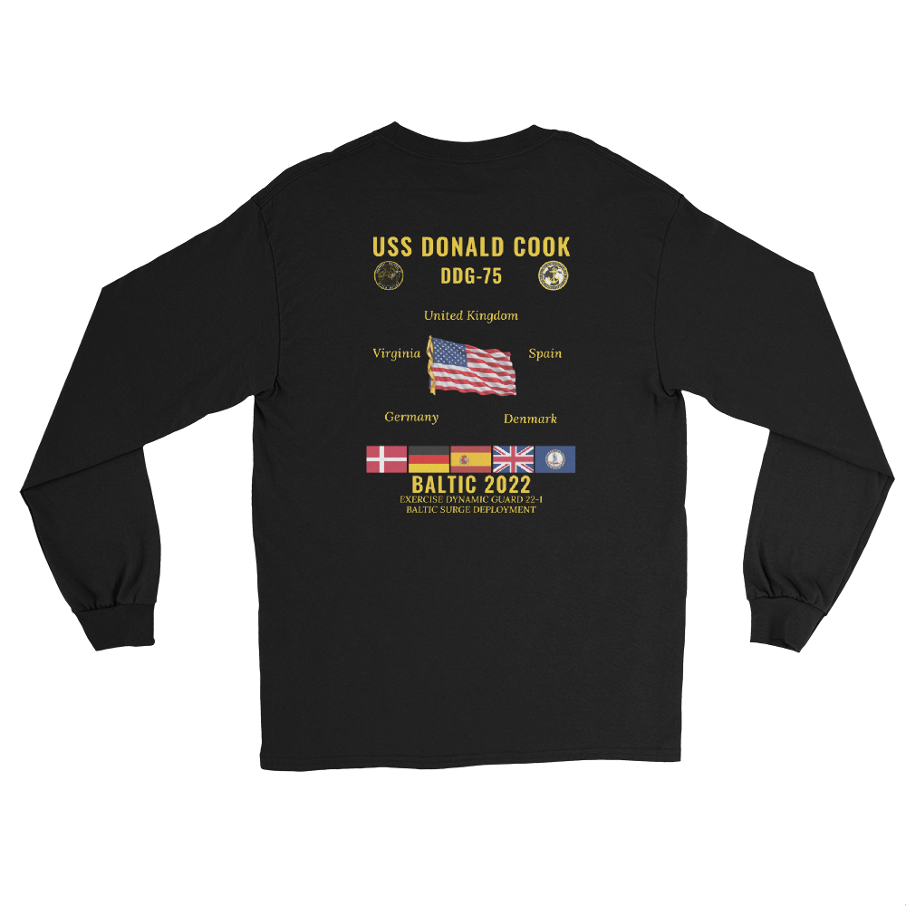 USS Donald Cook (DDG-75) 2022 Baltic Long Sleeve Cruise Shirt