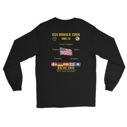 USS Donald Cook (DDG-75) 2022 Baltic Long Sleeve Cruise Shirt