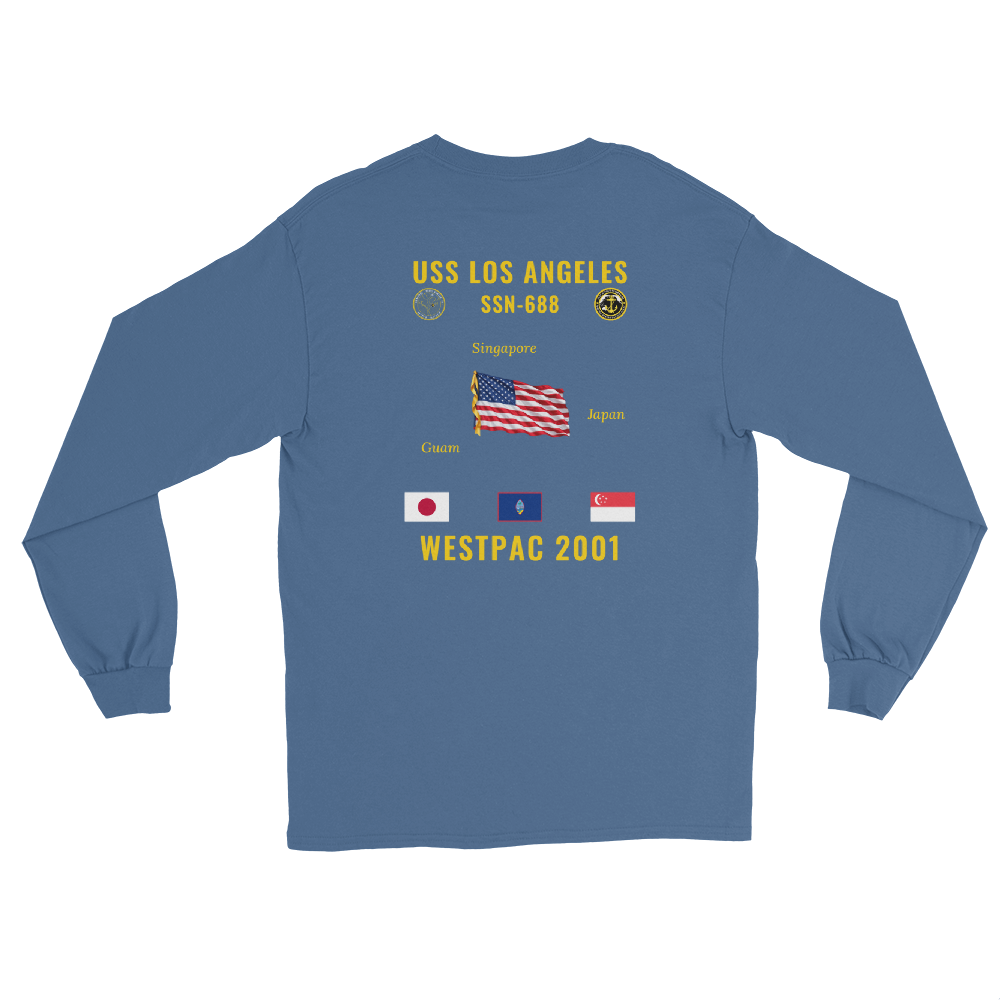 USS Los Angeles (SSN-688) 2001 WestPac Long Sleeve Cruise Shirt