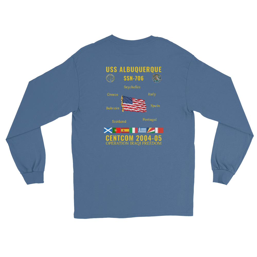 USS Albuquerque (SSN-706) 2004-05 CENTCOM Long Sleeve Cruise Shirt
