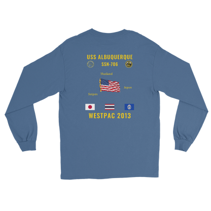 USS Albuquerque (SSN-706) 2013 WestPac Long Sleeve Cruise Shirt