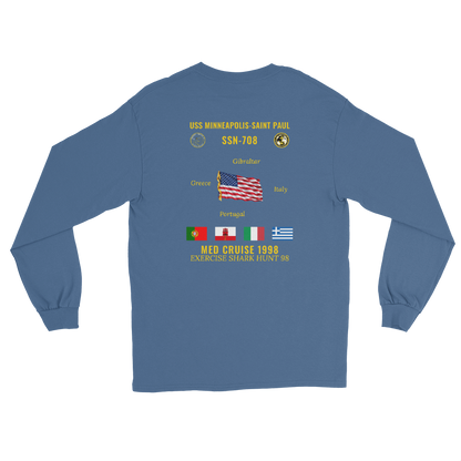 USS Minneapolis-Saint Paul (SSN-708) 1998 Med Long Sleeve Cruise Shirt