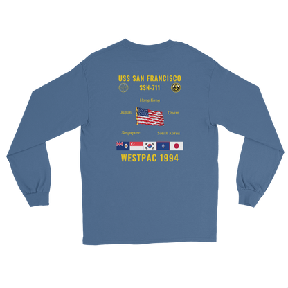 USS San Francisco (SSN-711) 1994 WestPac Long Sleeve Cruise Shirt