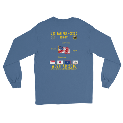 USS San Francisco (SSN-711) 2016 WestPac Long Sleeve Cruise Shirt