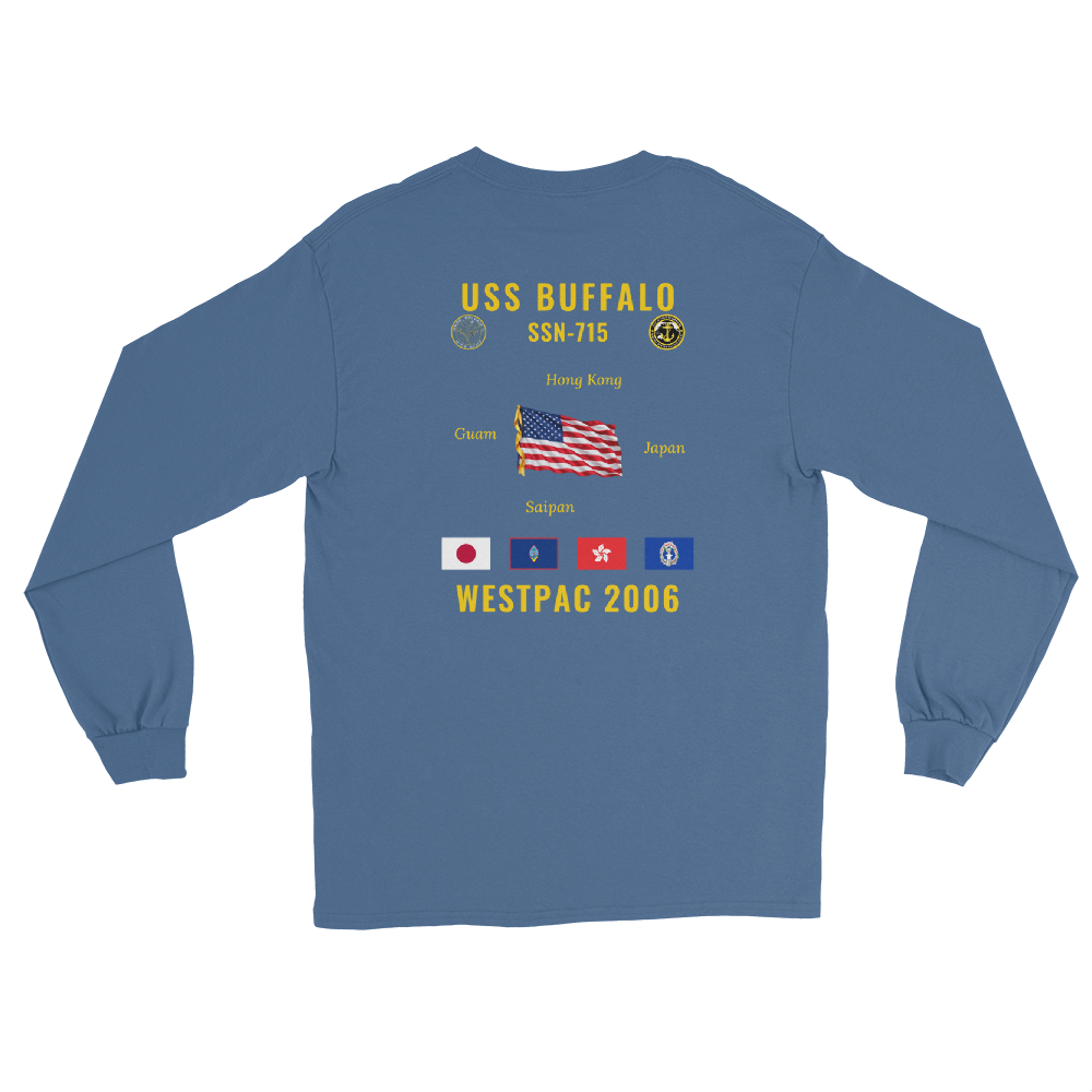 USS Buffalo (SSN-715) 2006 WestPac Long Sleeve Cruise Shirt
