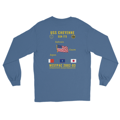 USS Cheyenne (SSN-773) 2002-03 WestPac Long Sleeve Cruise Shirt