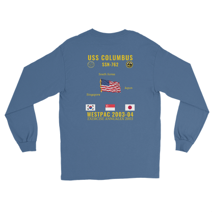 USS Columbus (SSN-762) 2003-04 WestPac Long Sleeve Cruise Shirt