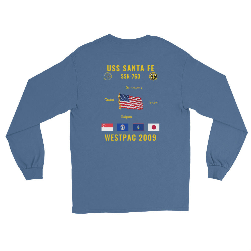 USS Santa Fe (SSN-763) 2009 WestPac Long Sleeve Cruise Shirt