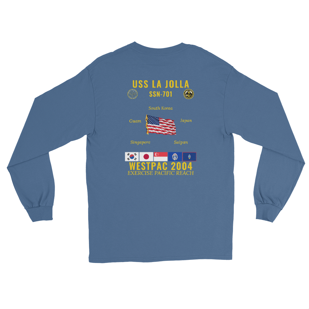 USS La Jolla (SSN-701) 2004 WestPac Long Sleeve Cruise Shirt