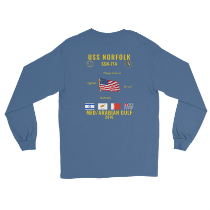 USS Norfolk (SSN-714) 2010 Med/Arabian Gulf Long Sleeve Cruise Shirt