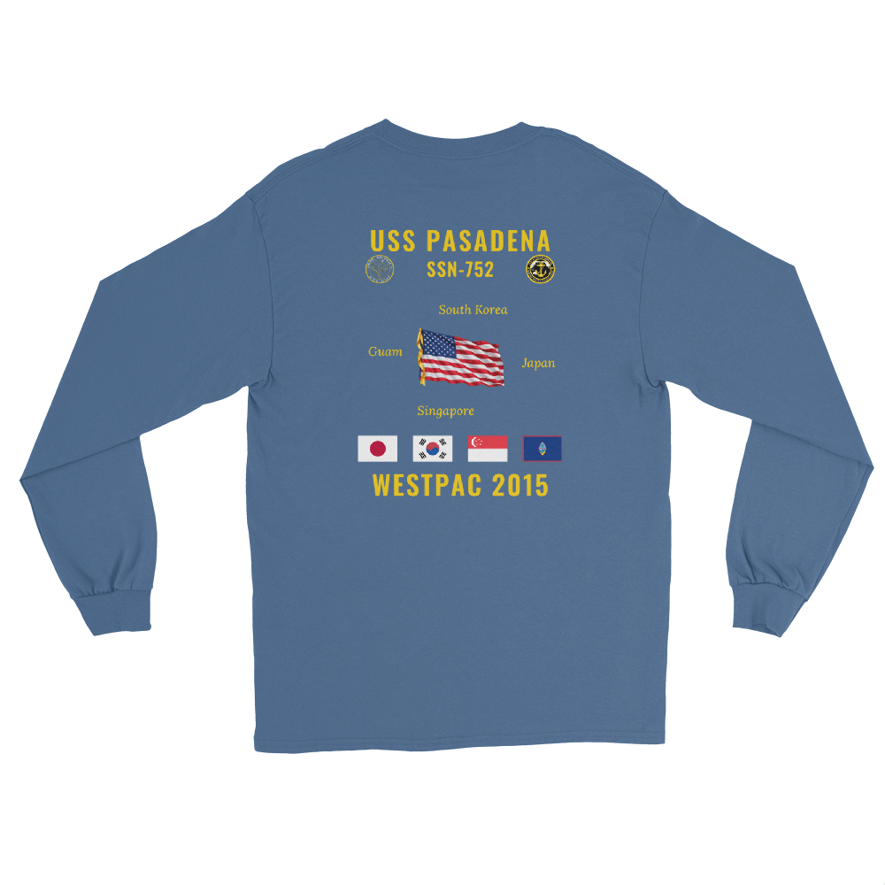 USS Pasadena (SSN-752) 2015 WestPac Long Sleeve Cruise Shirt