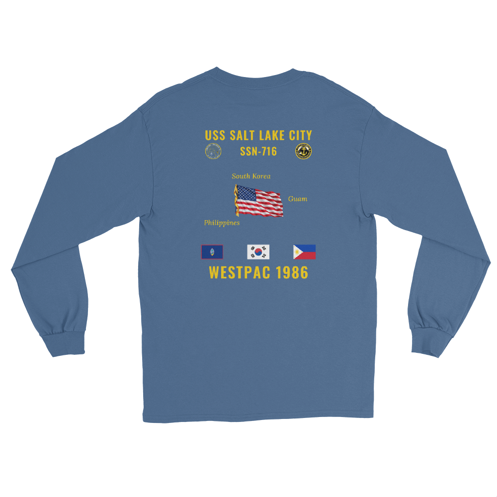 USS Salt Lake City (SSN-716) 1986 WestPac Long Sleeve Cruise Shirt