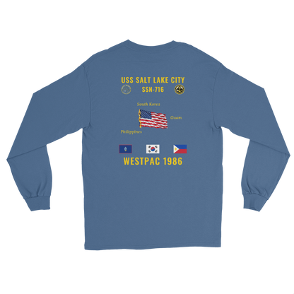 USS Salt Lake City (SSN-716) 1986 WestPac Long Sleeve Cruise Shirt
