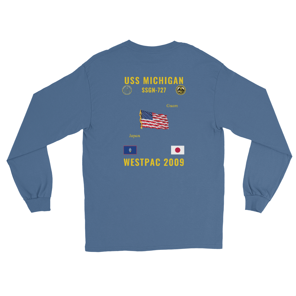 USS Michigan (SSGN-727) 2009 WestPac Long Sleeve Cruise Shirt