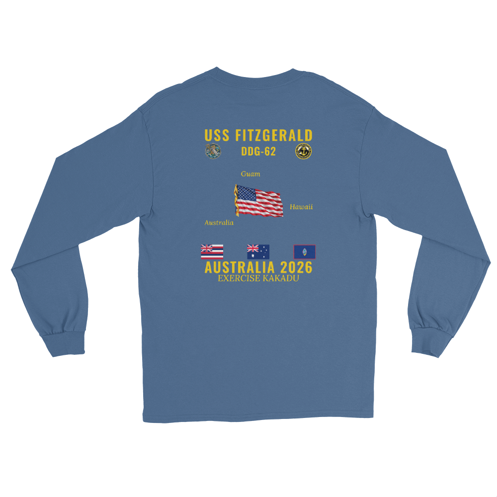 USS Fitzgerald (DDG-62) 2026 Australia Long Sleeve Cruise Shirt