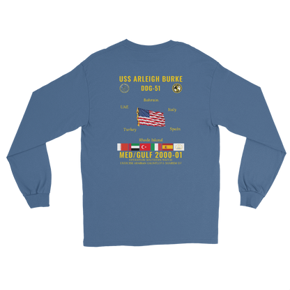 USS Arleigh Burke (DDG-51) 2000-01 Med/Gulf Long Sleeve Cruise Shirt